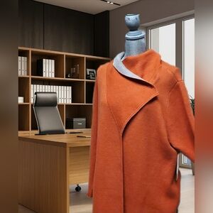 Stunning Wrap Coat in Autumn Orange by Andrea Jovine